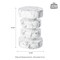18"H Modern MGO Faux Marble Floating Disks Side Table or Accent Stool